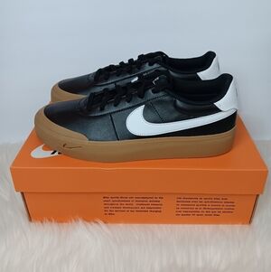 Men Nike Court Shot Shoes Sneakers Black/Gum Light Brown/White FQ8146-003 8.5, 9